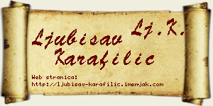 Ljubisav Karafilić vizit kartica
